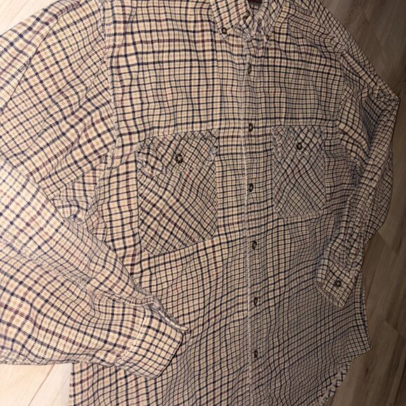 Vintage Prefab Classics Plaid Corduroy Button Up Large - Picture 3 of 9